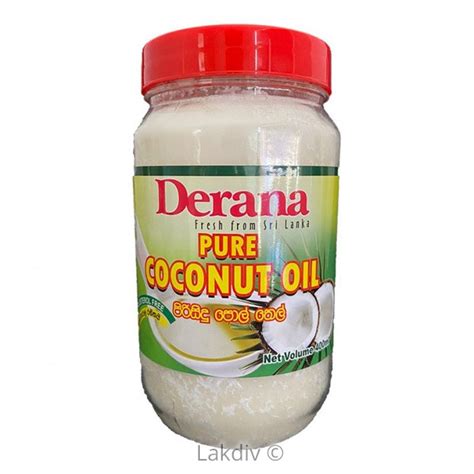 Derana Pure Coconut Oil 400ml Cocos Nucifera Lakdiv