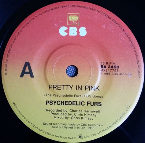 The Psychedelic Furs – Pretty In Pink (1986, Vinyl) - Discogs