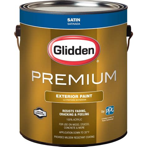 Glidden Premium 1 Gal Satin Latex Exterior Paint GL6912 01 The Home