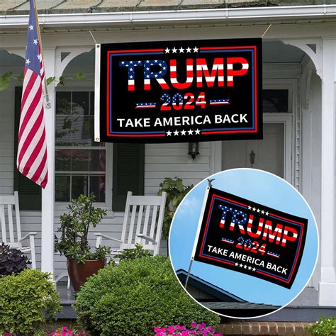 Vlemua Trump 2024 Flags 3x5 Outdoor Double Sided Take America Back