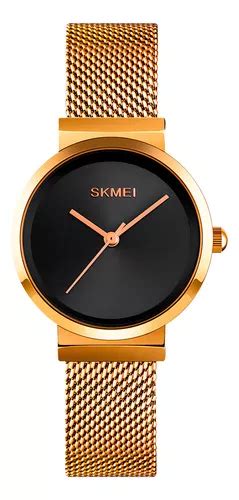 Reloj Mujer Skmei 1595 Acero Minimalista Elegante Clasico Color De La