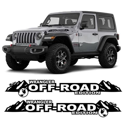 1Set Jeep Wrangler Side hood bonnet stickers decals any colour YJ TJ JK ...