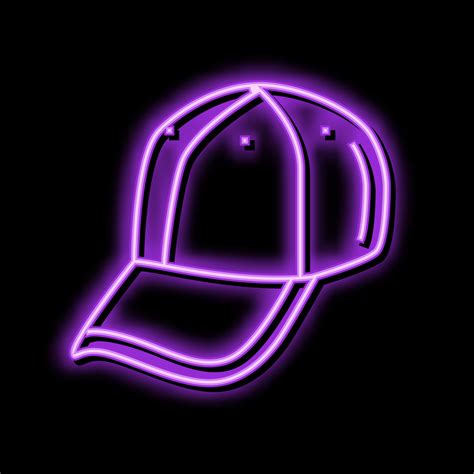 baseball hat cap neon glow icon illustration 20375689 Vector Art at