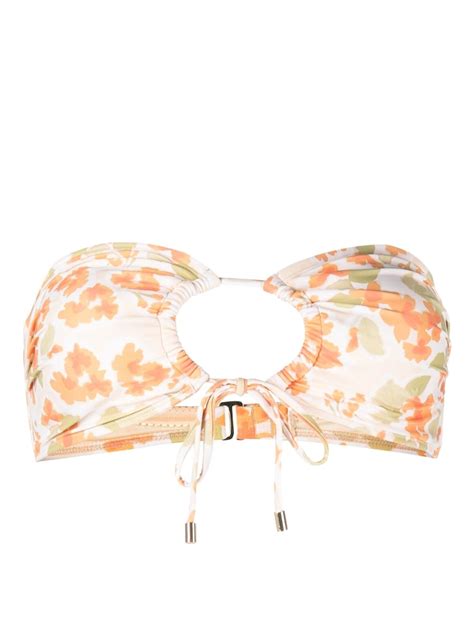 Peony Peony Floral Print Bikini Top Farfetch