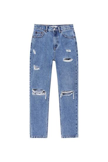 Mom Jeans Clothing Woman Pullandbear Denmark