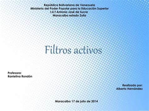 Filtros Activos Ppt