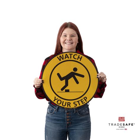 Watch Your Step Sign - Anti-Slip Floor Sticker | TRADESAFE