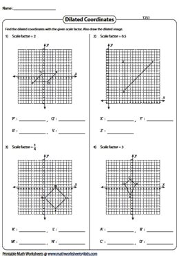 Dilations Using Center 0 0 A Worksheets Library