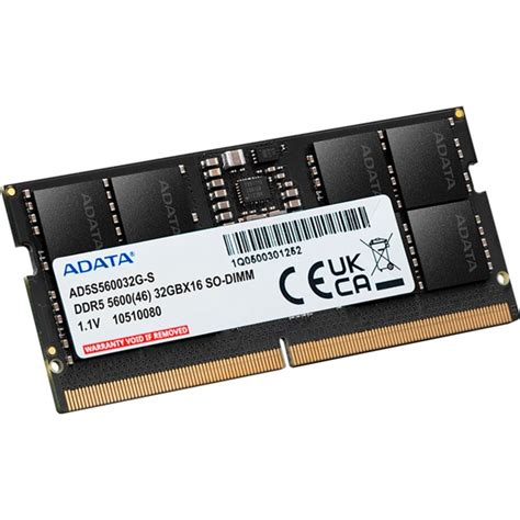 Adata So Dimm Gb Ddr Arbeitsspeicher Schwarz Ad S G S