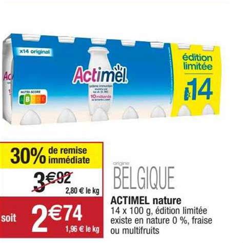 Promo Actimel Nature Chez Migros France ICatalogue Fr