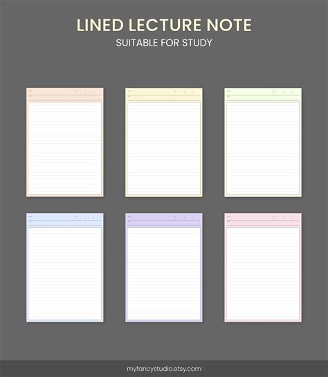 Student Note Taking Template Printable Bundle A4 LETTER - Etsy