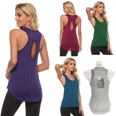 New Loose Top Activewear Naked Feel Athletic Yoga Vest S Open Back Yoga