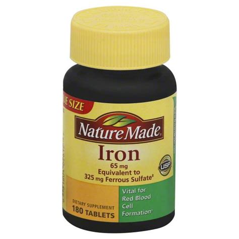 Nature Made Iron 65mg Tablets Hy Vee Aisles Online Grocery Shopping