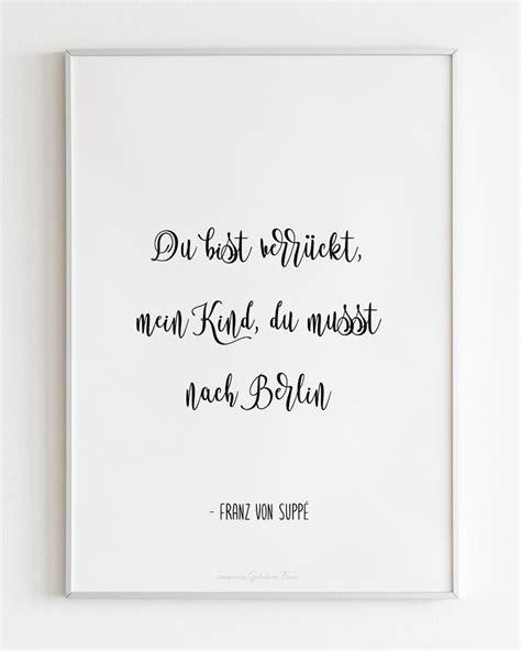 Du bist verrückt mein Kind du musst nach Berlin Poster