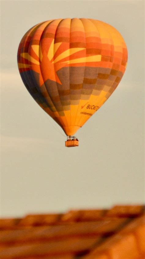 Hot Air Balloon Is Flying Over Peoria Az