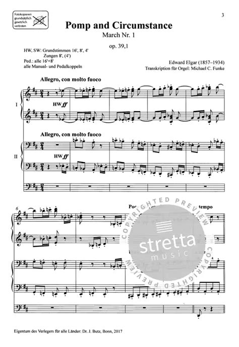 Pomp And Circumstance Marsch Op 39 1 Von Edward Elgar Im Stretta