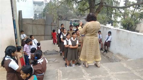 Teaching The Children Of Primary Government School The Hyderabad