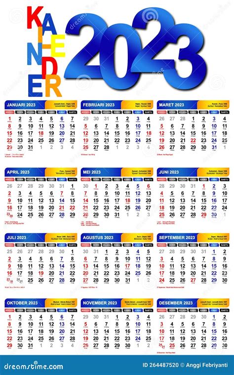 Kalender Tahunan 2023 Nasional Indonesia Lengkap Dengan Libur Nasional