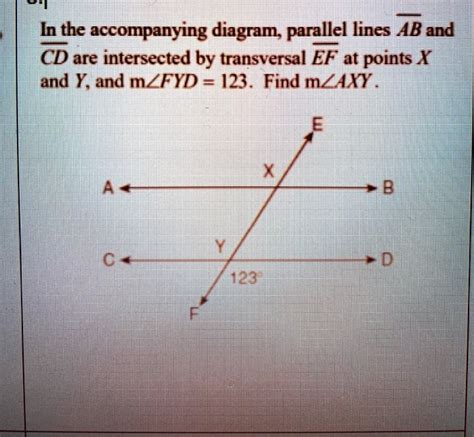 SOLVED In The Accompanying Diagram Parallel Lines AB And CD Are