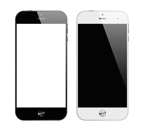 Realistic black and white smartphones 557274 Vector Art at Vecteezy