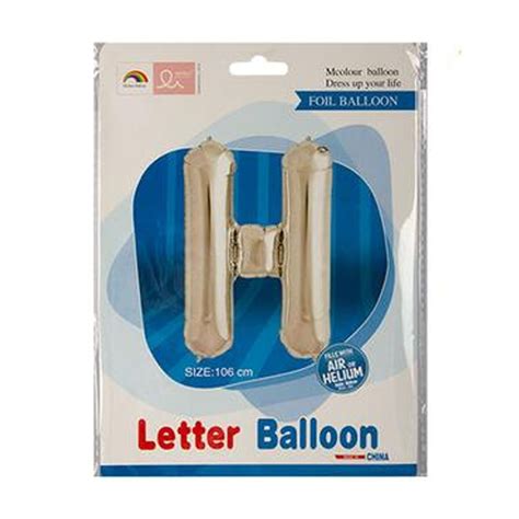 Balloon Letter H Helium Foil Silver - 106cm | Shop Today. Get it ...