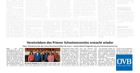 Vereinsleben Des Priener Schwimmvereins Erwacht Wieder OVB