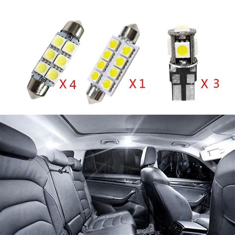 8Pcs Canbus LED Lamp Car Bulbs Interior Package Kit For Volkswagen VW