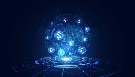 Abstract World Digital Circle Hologram Money Transfer DeFi