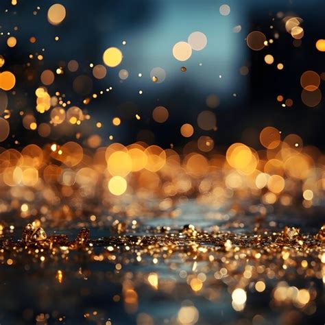 Premium Ai Image Shiny Golden Glitter Festive Background