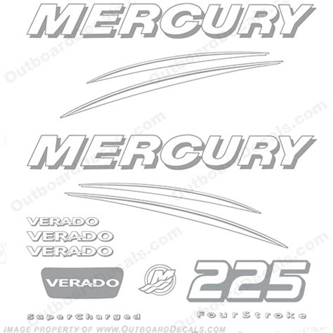 Mercury Verado 225hp Decal Kit Any Color