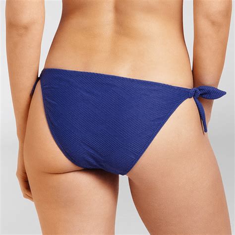 Cyell Texture Niedrige Bikini Hose Deep Blue Annadiva