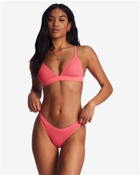 Mujer Summer High Hike Braguita De Bikini Para Mujer Coral Crush