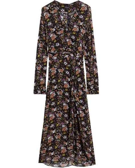 Rag And Bone Synthetic Amber Floral Print Crepe De Chine Midi Dress Lyst