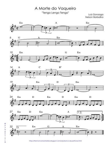 A Morte Do Vaqueiro Letra - A Morte Do Vaqueiro - Partitura | PDF