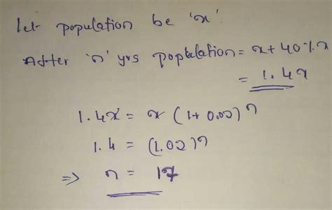 The Population Of A Town Increases Every Year By 2 Of The Population