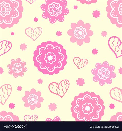 Romantic Seamless Pattern Tiling Royalty Free Vector Image