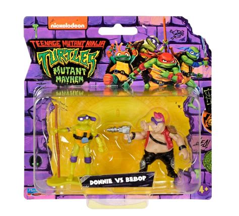 Tortugas Ninja Mutant Mayhem Mini Figuras X2 Donnie Vs Bepop — Que Regalo