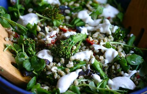 Barley Salad with Broccoli and Zahatar Recipe