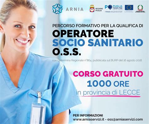 Corso Operatore Socio Sanitario O S S Lecce Arnia