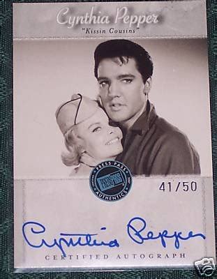 Elvis Presley Press Pass Cynthia Pepper Autograph 41/50 | #41972206