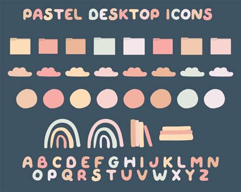 Pastel Desktop Folder Icons Mac Windows Bundle Etsy In 2021 Folder