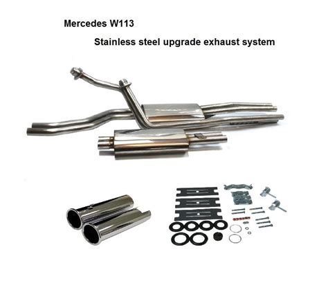 Mercedes W113 Pagoda Stainless Steeel Exhaust System Retro Classic Spares