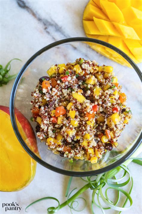 Mango Black Bean Quinoa Salad Pook S Pantry Recipe Blog