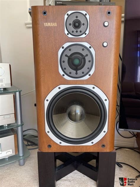 Yamaha Ns 2000 Speakers With Original Yamaha Hardwood Stands Photo