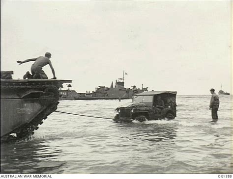 Noemfoor Island Dutch New Guinea A Raaf Jeep Being Hauled