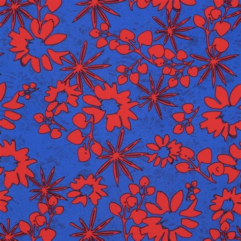 Katoen Twill Met Bloemen Blauw