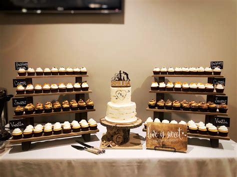 Rustic Cupcake Wedding With Diy Cupcake Stands Wedding Cake