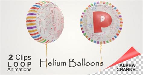 Colorful Helium Balloons With Letter – P, Stock Video - Envato Elements