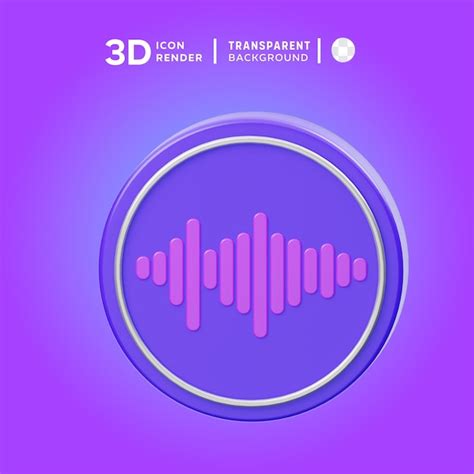 Premium Psd 3d Icon Sound Waves Illustration