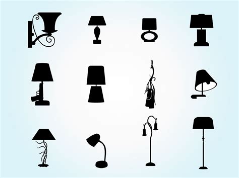 Lamp Silhouette Pack Vector Art & Graphics | freevector.com